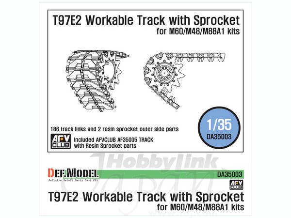 T97E2 Workable Tracks with Sprocket Parts (for M60/M48/M88A1 Kits ...