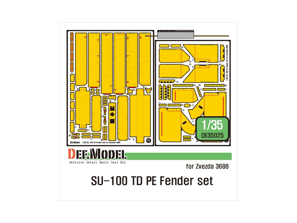 Su-100 TD PE Fender Set (for Zvezda)