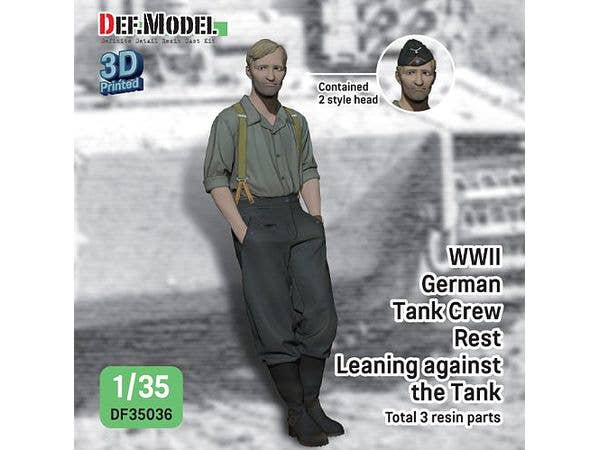 German WWII Tank Crew - Rest Leaning Front of Tiger I No.2