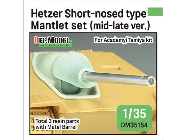 Hetzer Short-nosed type Mantlet set mid-late ver. (for Academy, Tamiya and etc.)
