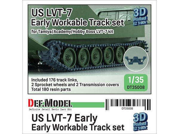 US LVT-7 Early Workable Track set (for Tamiya/Academy/Hobby Boss LVT-7 kit)