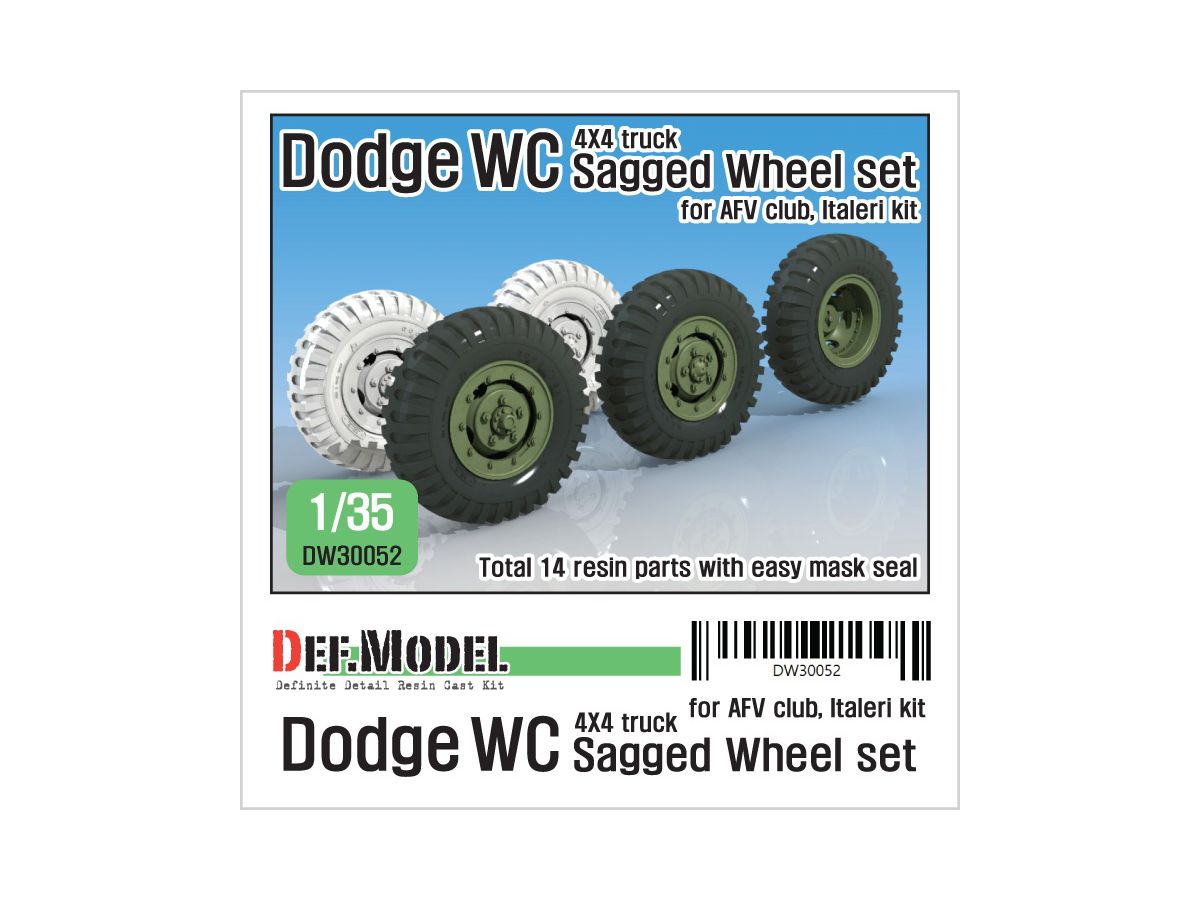 WWII U.S. Dodge WC 4x4 Truck Sagged Wheel Set (for AFV Club/Italeri)