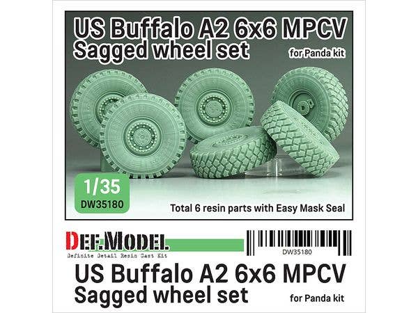 US Buffalo A2 6x6 MPCV Sagged wheel set (for Panda)