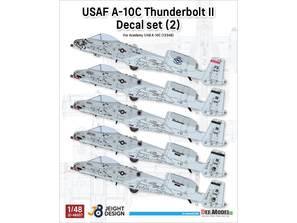 USAF A-10C Thunderbolt II Decal set (2) for Academy kit