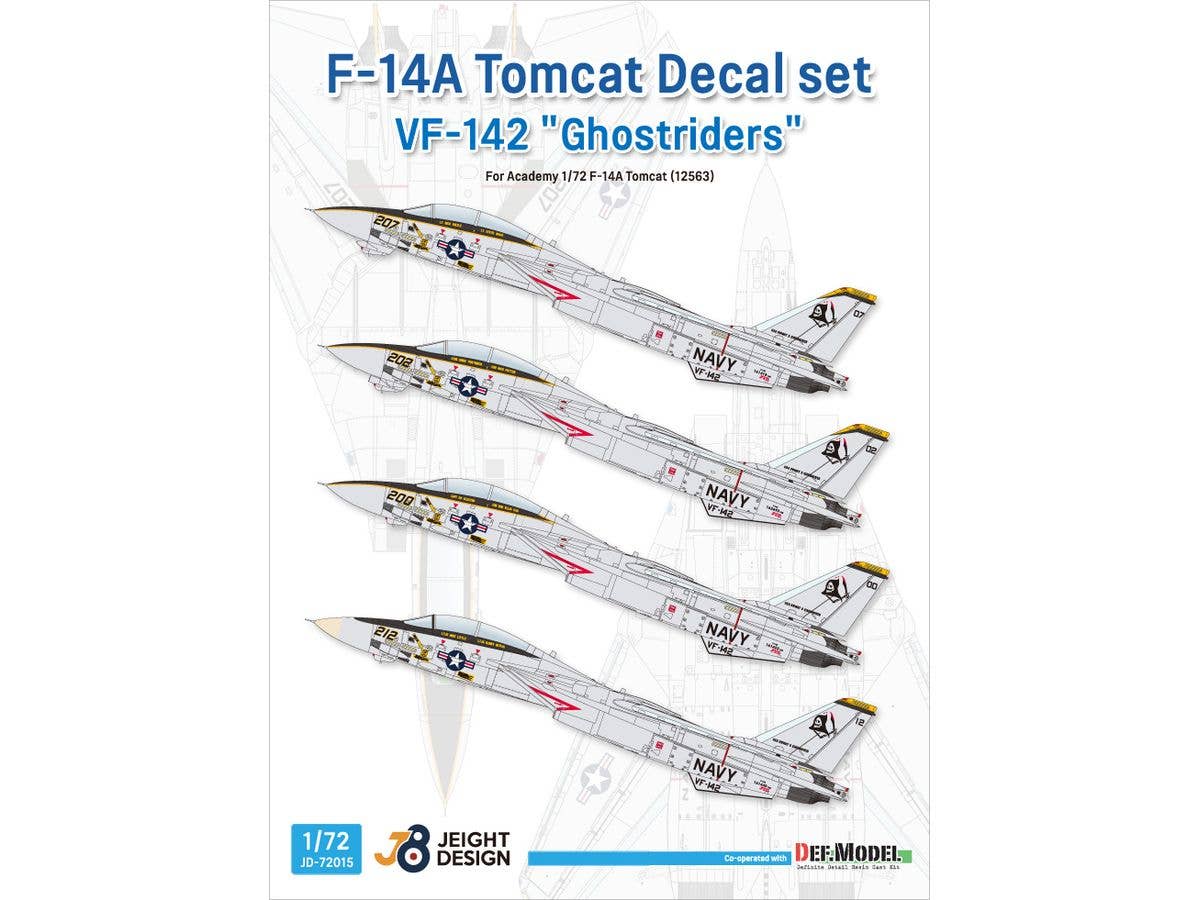 F-14A VF-142 Ghostriders decal set (for Academy)