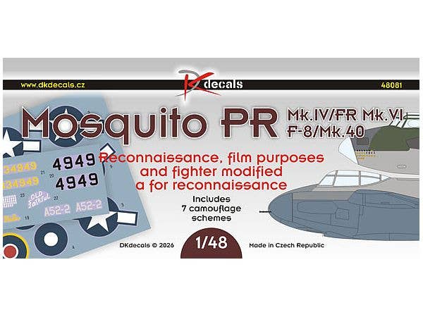 Mosquito PR MK.IV/FR Mk.VI/F-8/PR Mk.40
