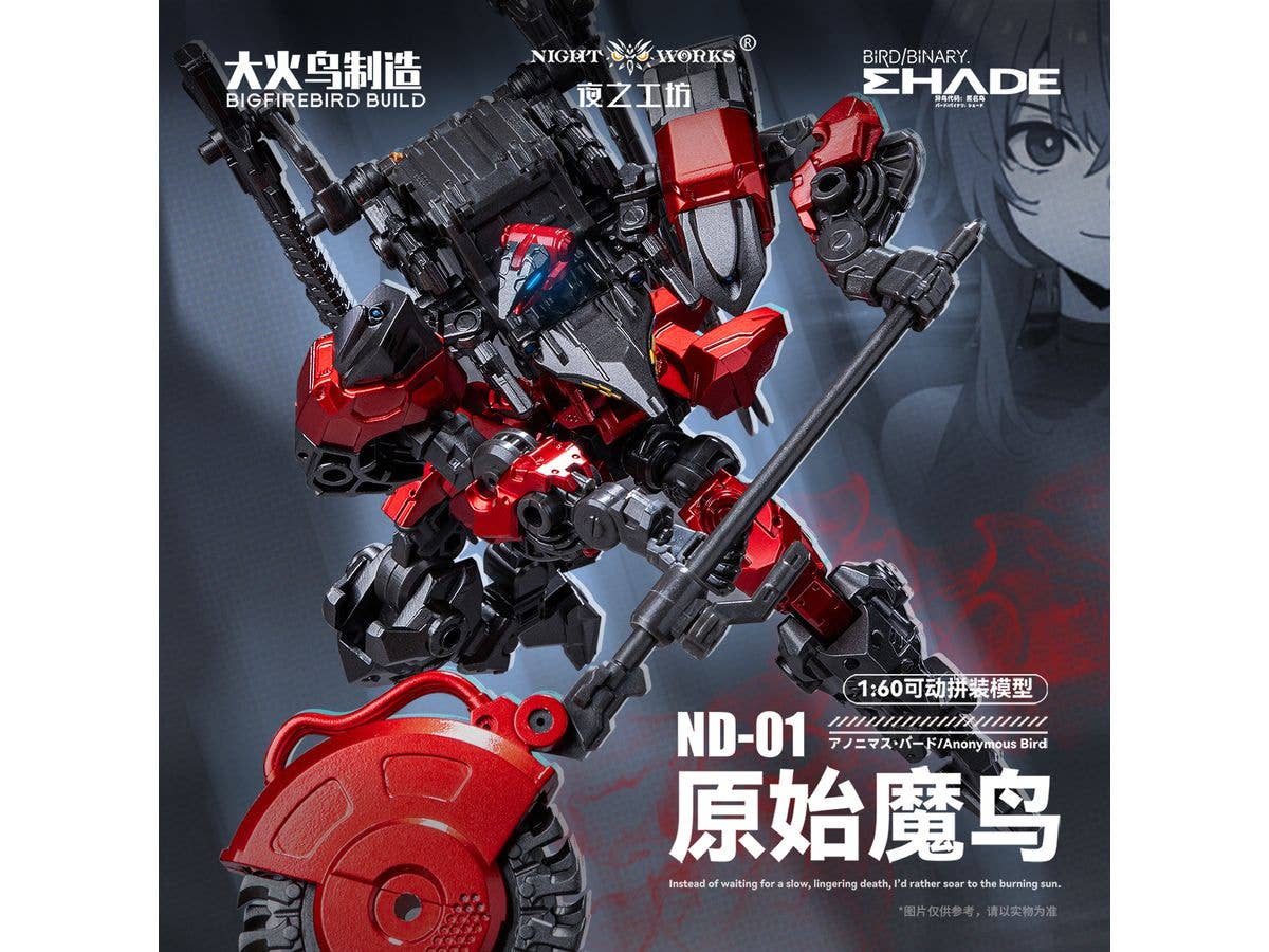 BIRD/BINARY Shade Anonymous Bird Plastic Model Kit