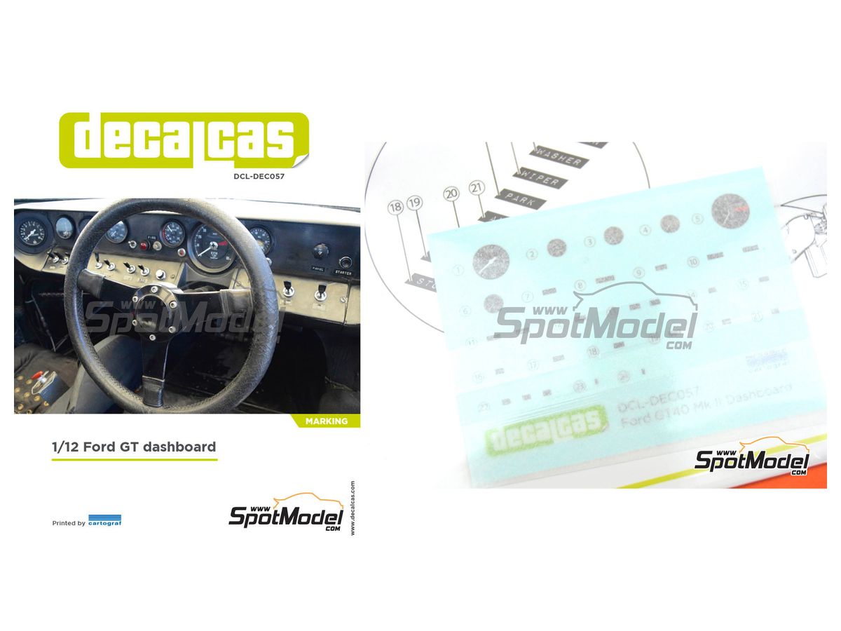 Ford GT40 Mk.II Dashboard Decal Set