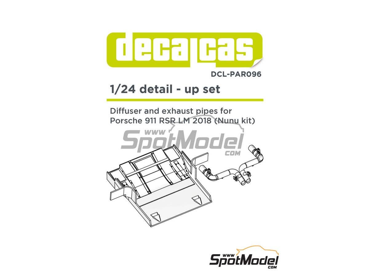 Rear Diffuser & Exhaust Pipe Set for Porsche 911 (Type 991) RSR 2018