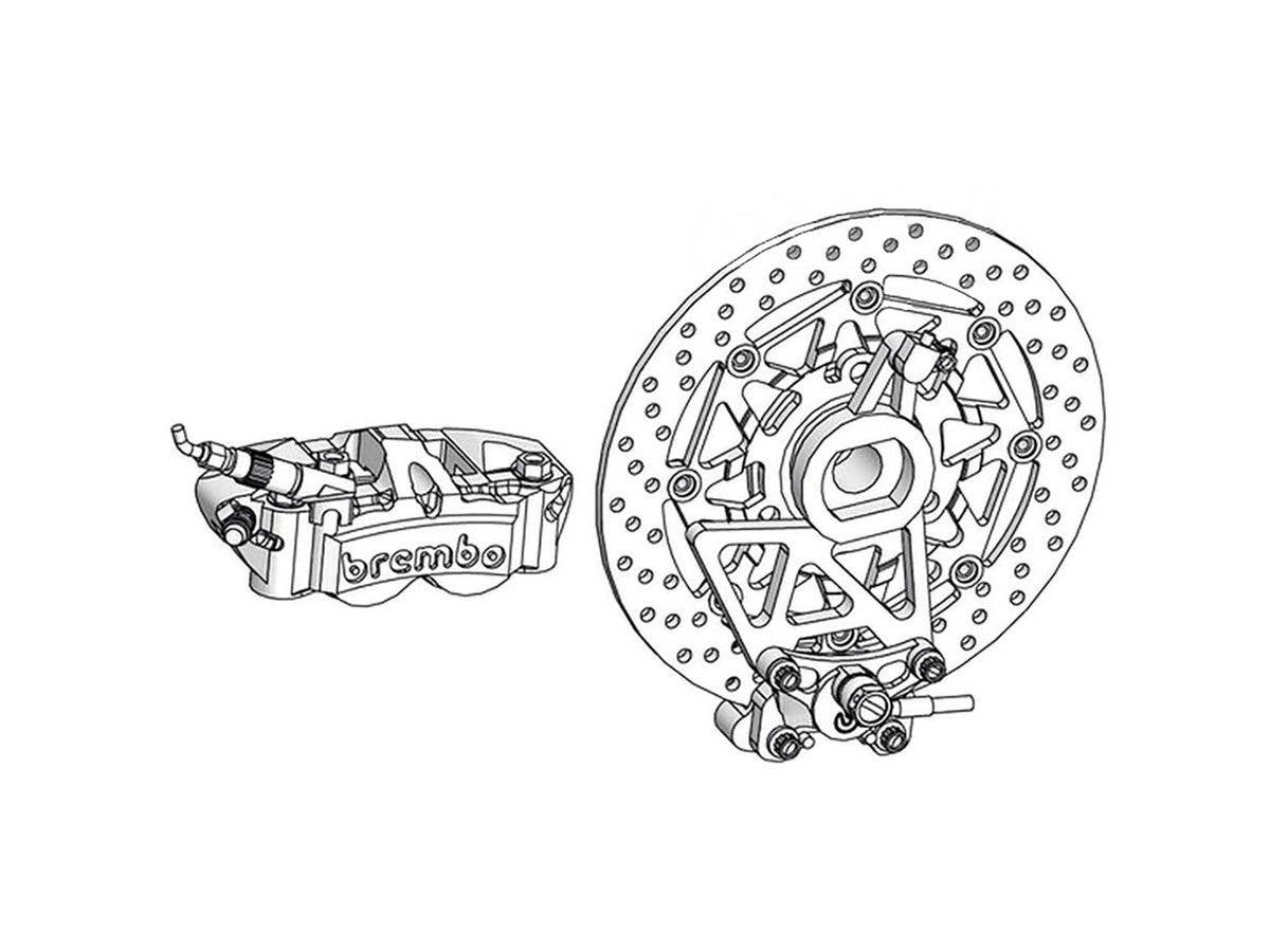 Yamaha YZR-M1 2007 Brake Caliper & Brake Disc Set (3D Printed)