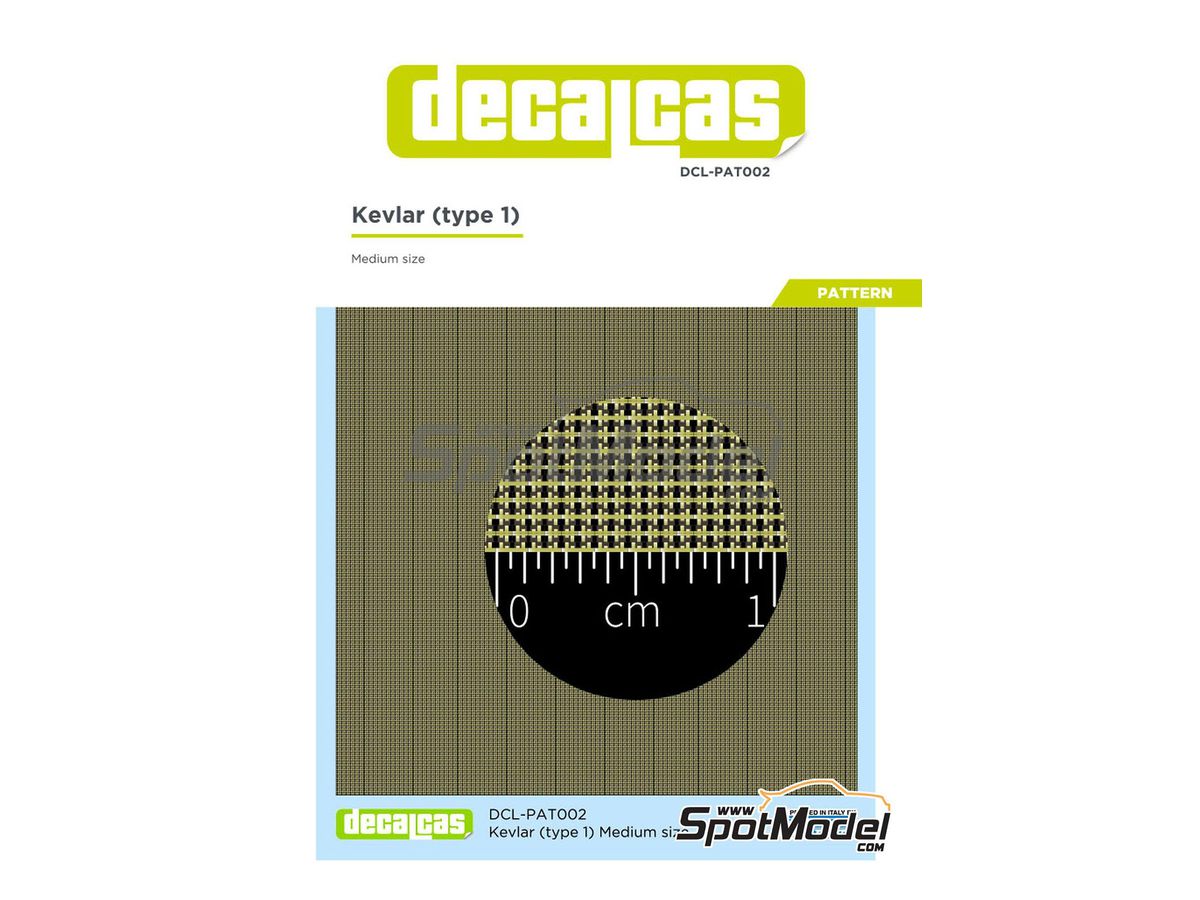 Hybrid Plain Weave 3K Carbon Kevlar Medium Decal (1/12, 1/20, 1/24)