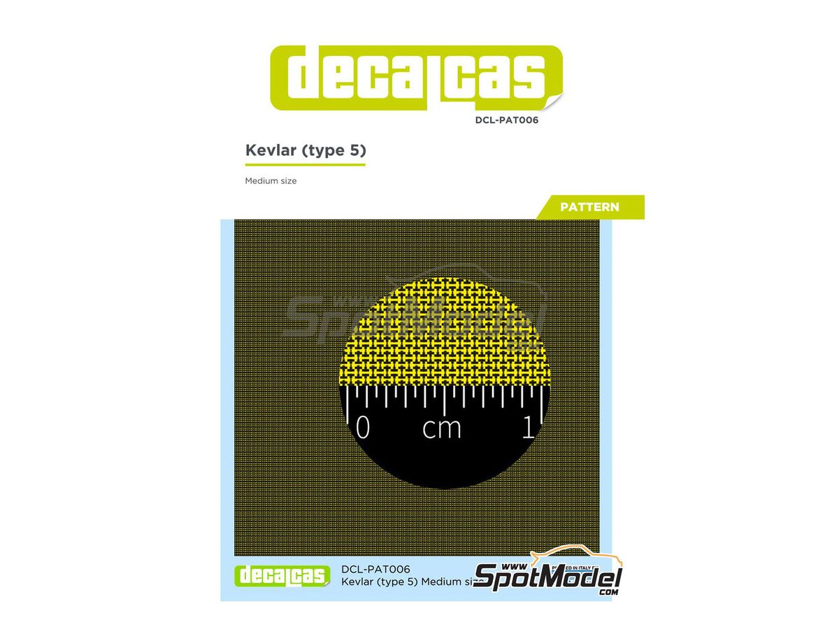 Hybrid Plain Weave 3K Carbon Kevlar (Fine) Medium Decal (1/12, 1/20, 1/24)