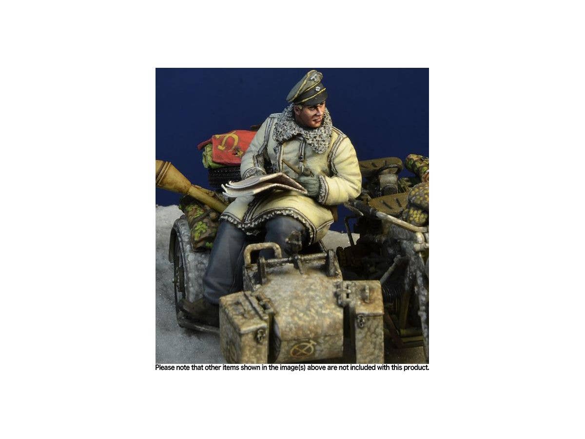 WW.II German Waffen-SS Sidecar Officer Hungary 1945 Winter