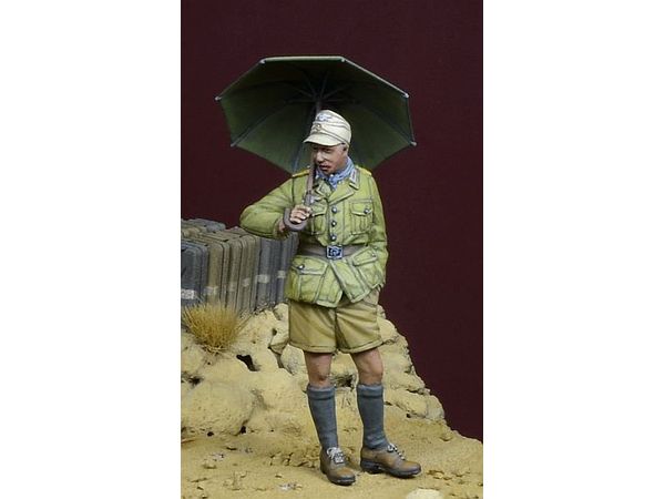 WWII German DAK Soldier with Parasol, North Africa 1941-43