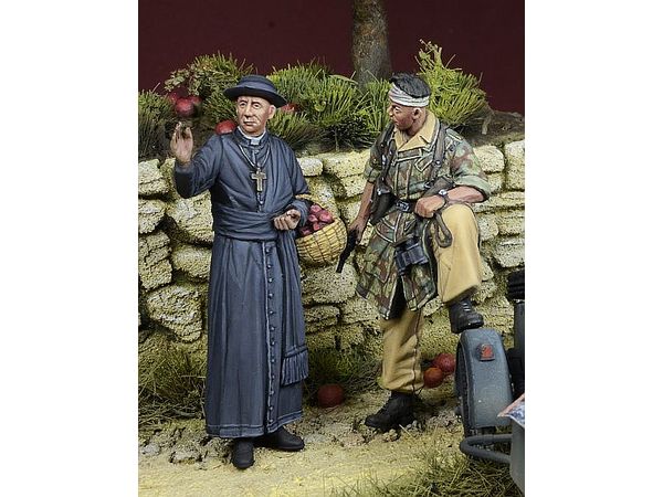 Fallschirmjager with a Priest, Italy 1943-44