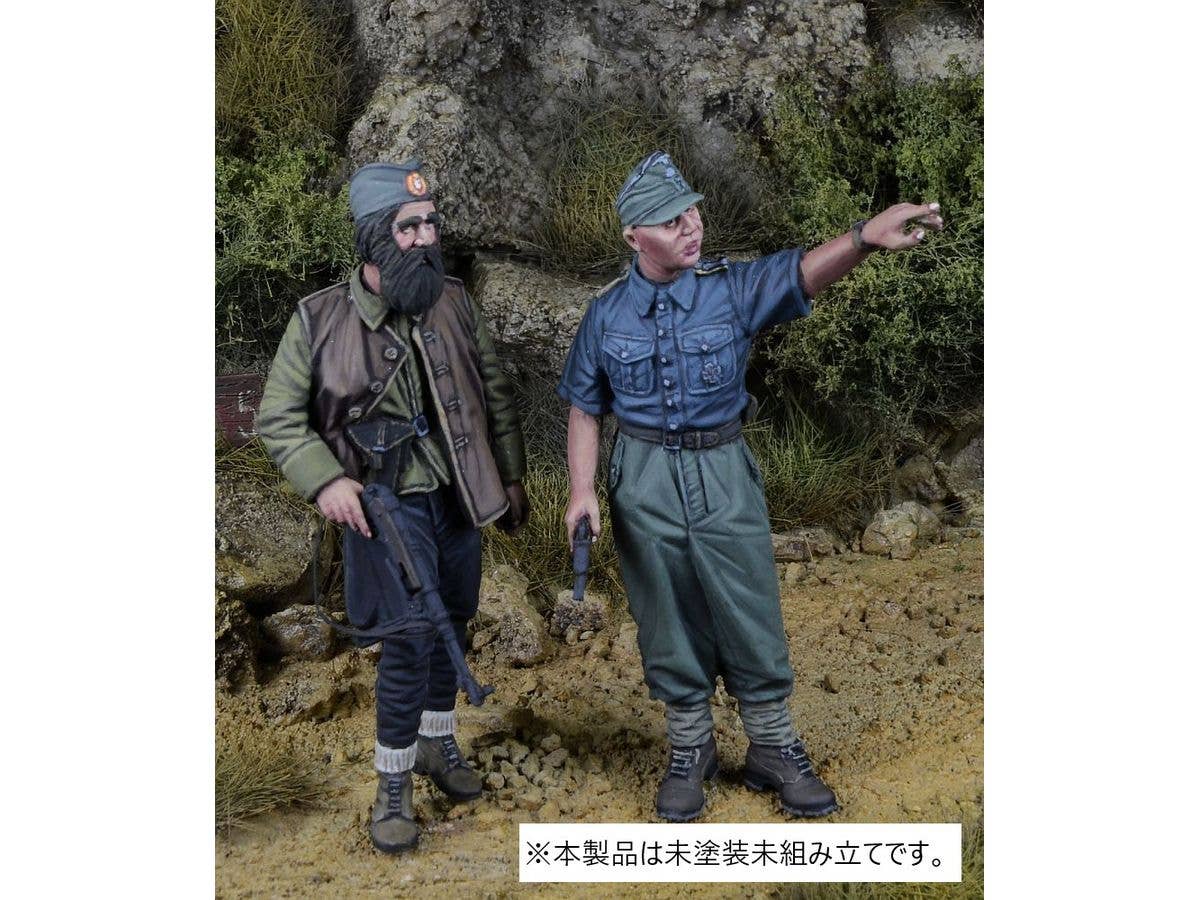 WWII German Partisan Clearance Set: 7th SS Volunteer Mountain Division Prinz Eugen NCO & Chetnik Guerrilla (2 Figures)