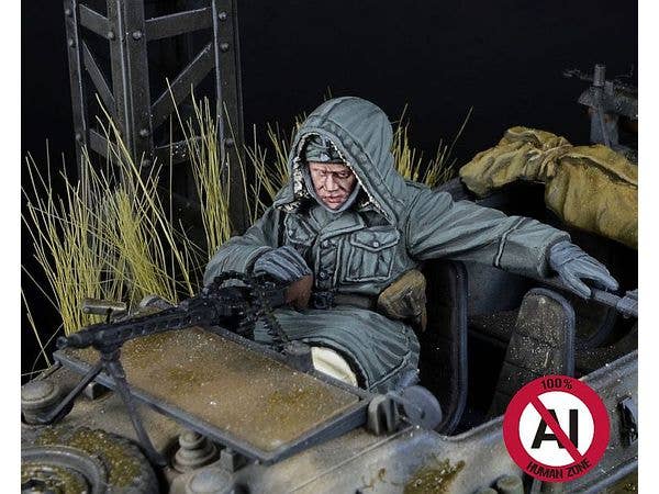 German WWII Waffen SS Schwimmwagen MG Gunner (Winter 1943-1945 / 1 Figure)