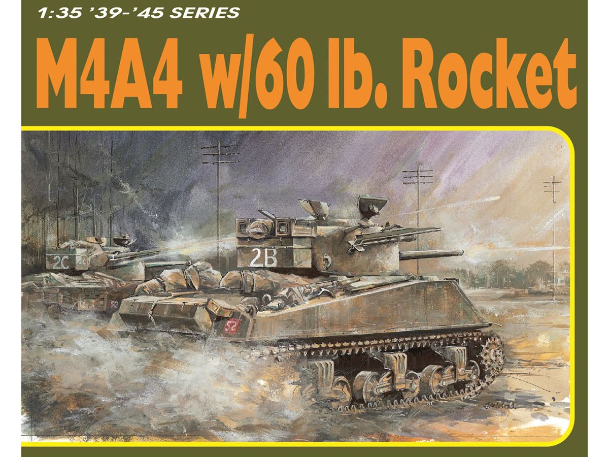 WW.II British Army M4A4 Sherman 60 pound Rocket Gun Aluminum Gun Barrel / Figure / 3D print Included Luxury Set