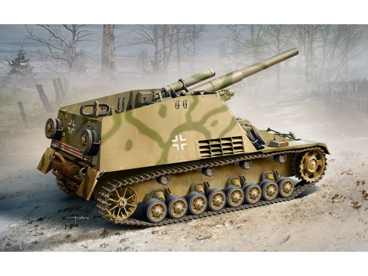 WW.II German Army Sd.Kfz.165 Hummel Self-propelled Artillery Very Early Production Type with Magic Track