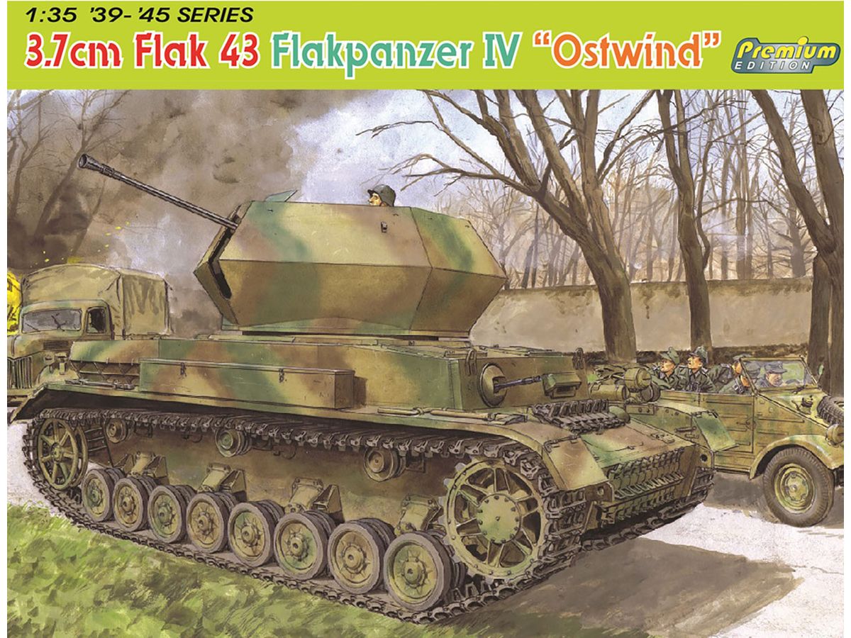 WW.II German Army IV Anti-Aircraft Tank Ostwind Magic Track / Aluminum Gun Barrel / 3D Printed Parts Included Luxury Kit