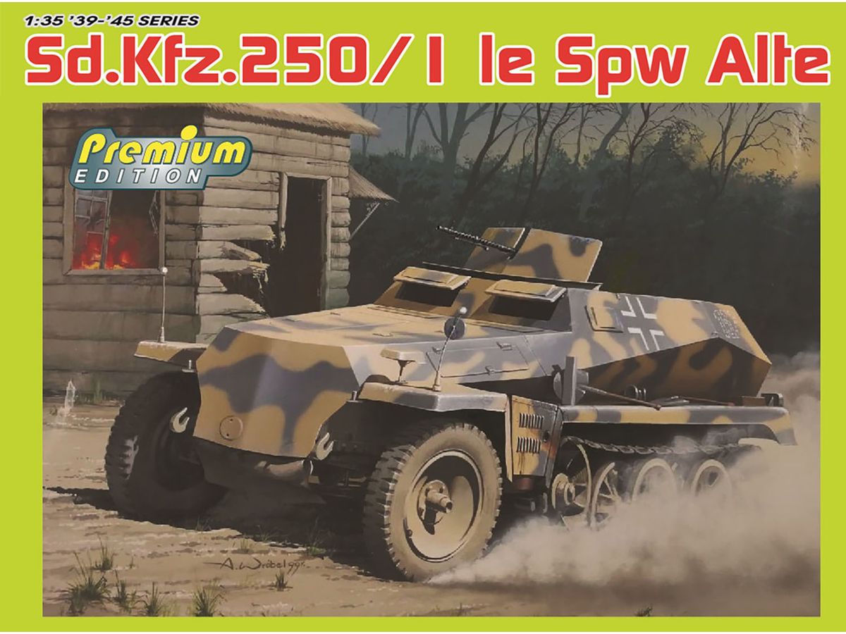 WW.II German Army Sd.Kfz.250/1 Arte Light Armored Personnel Carrier Magic Truck / Metal Width Pole / Gen2 Accessories Included Luxury Specifications