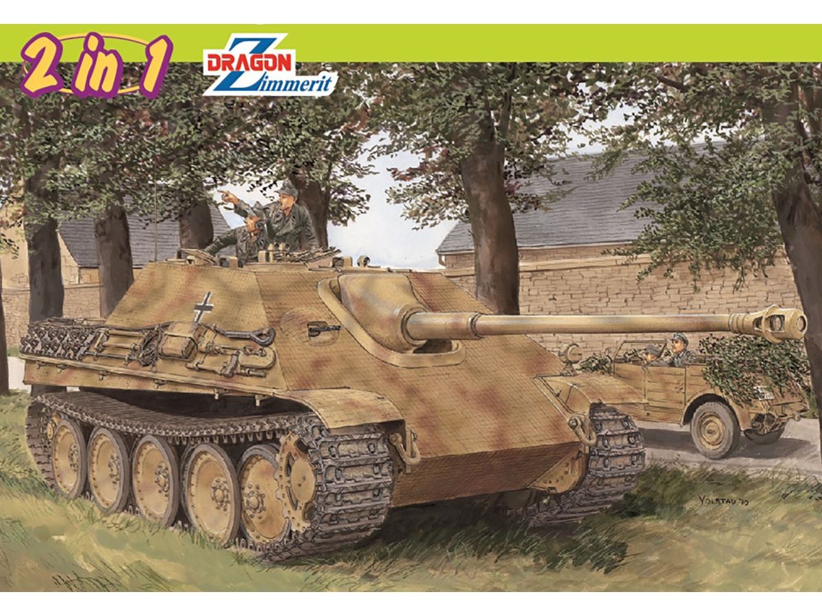 WW.II German Tank Destroyer Jagdpanther Ausf.G1 Zimmerit Coating Aluminum Gun Barrel & Magic Track Included
