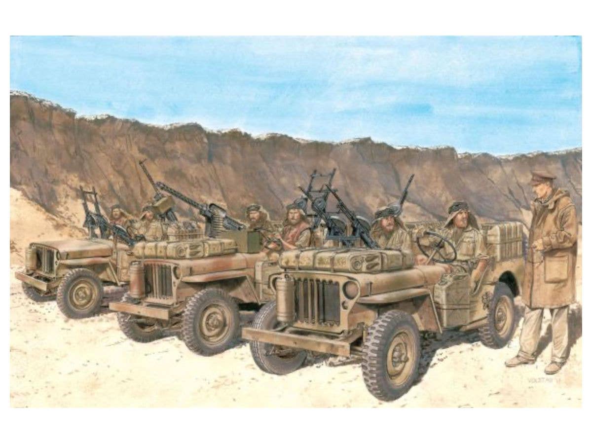 WW.II British Army SAS 4 x 4 Small Military Vehicle Commander & Driver / Set of 3