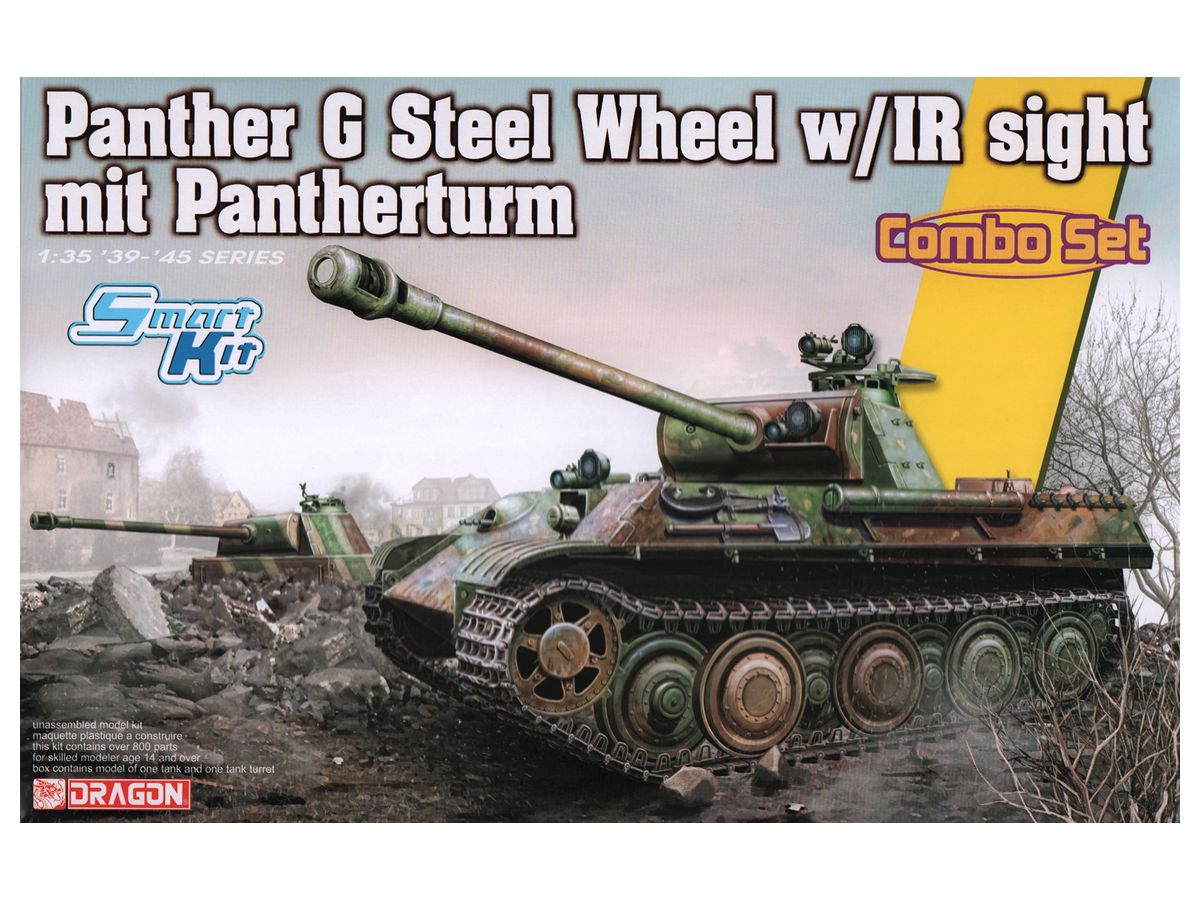 WW.II German Panzer Ausf. G Late Production (Steel Wheel) mit Pantherturm