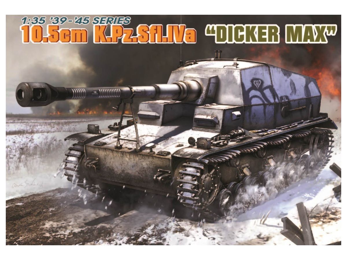 WW.II German Army No. IV Type a 10.5cm Anti-Tank Self-Propelled Gun Dicker Max with Magic Track
