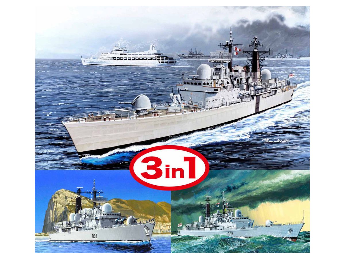 Royal Navy H.M.S Type 42 Destroyer Batch 1, 2, 3 (3 in 1)