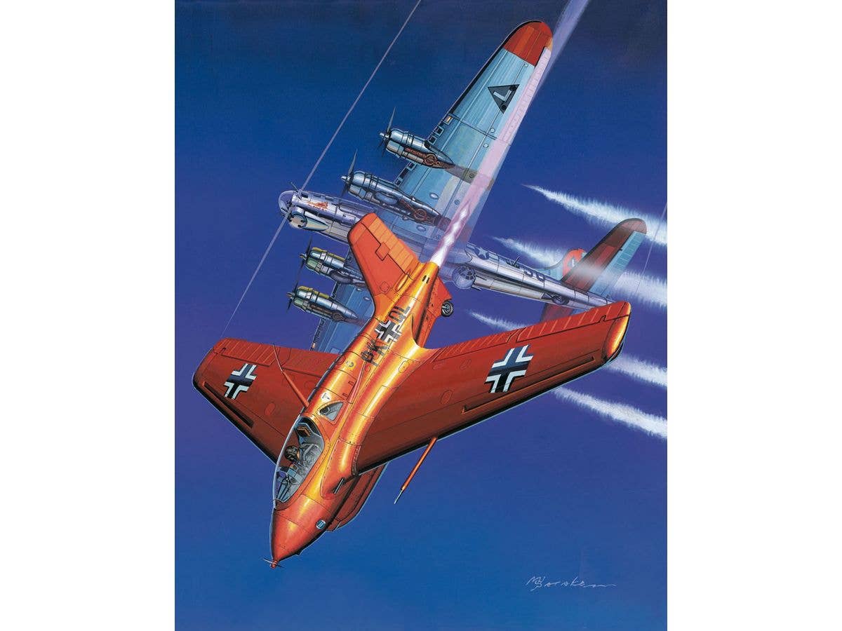 WWII German Messerschmitt Me163 Komet with engine