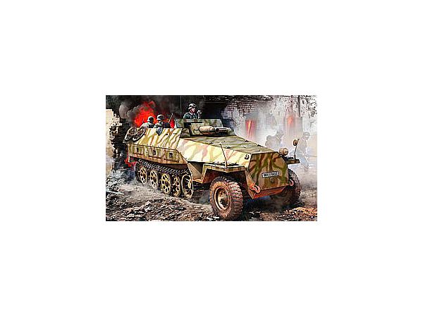 WWII German Sd.Kfz.251/9 D-type 7.5cm KwK37-equipped EZ truck/aluminum barrel/metal vehicle width pole/3D printed parts included, luxurious edition