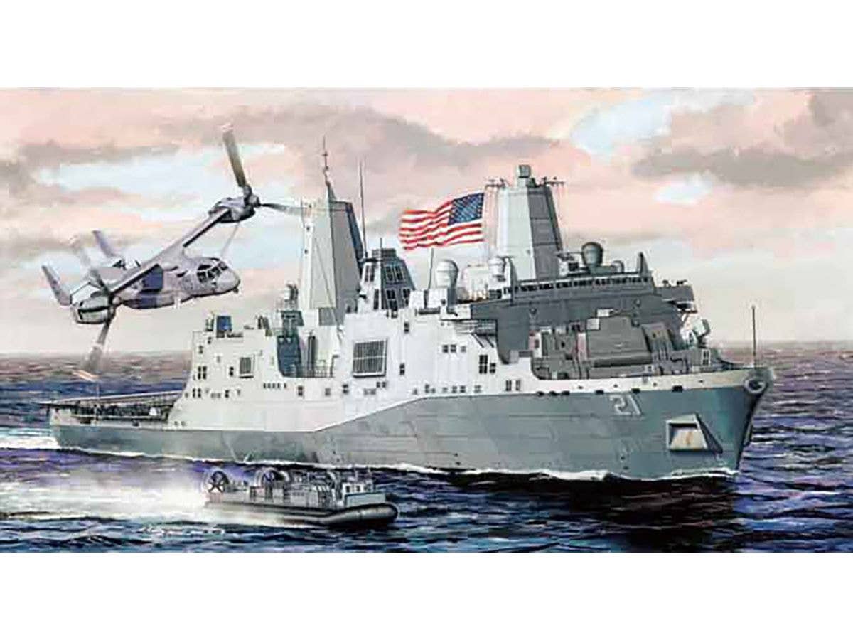 US Navy Dock Type Landing Transport Ship USS New York LPD-21