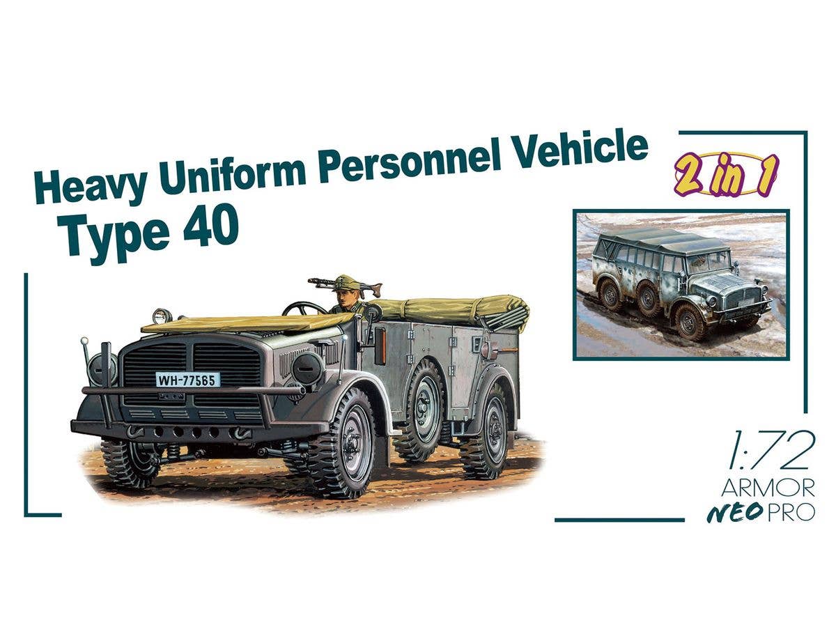 WWII German Heavy Controlled Military Vehicle Type 40 with Detailing and 3D Printed Parts
