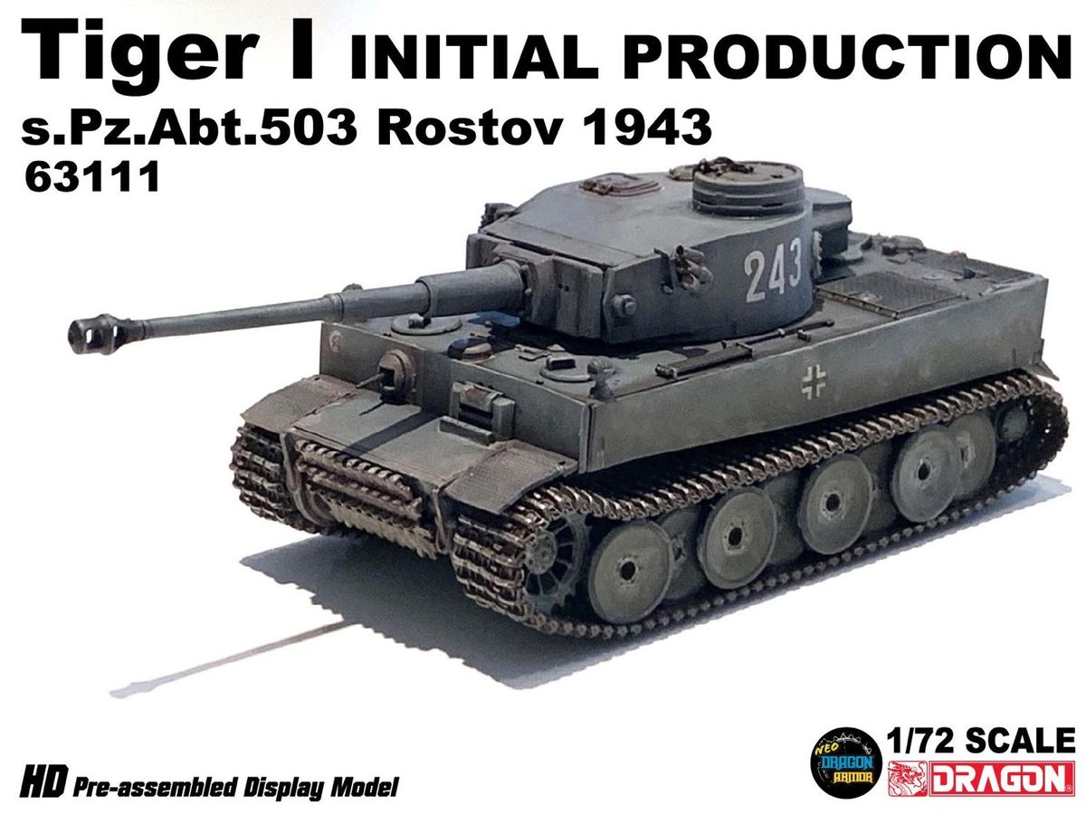 WW.II German Tiger I Very Early Production 503rd Heavy Tank Battalion Rostov 1943 Finished Product