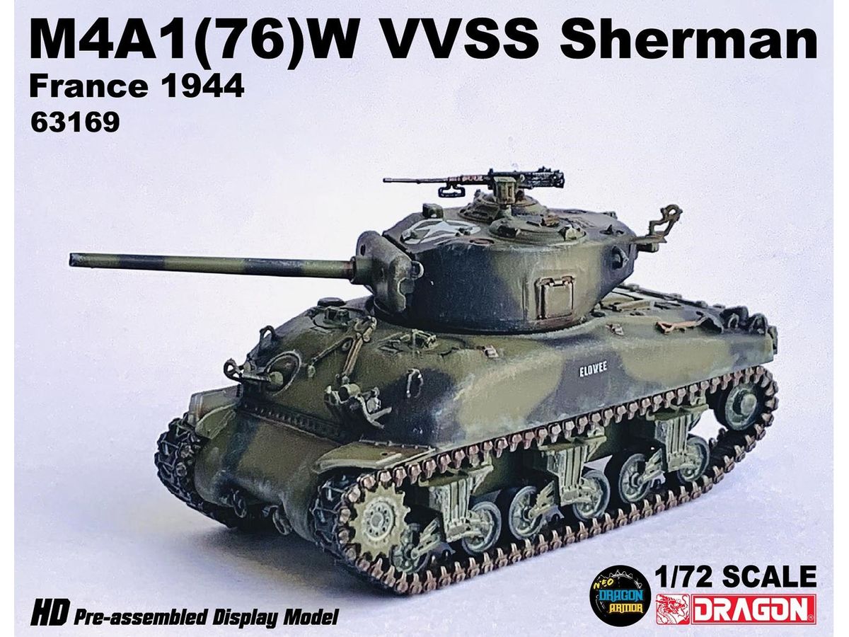 WW.II US M4A1 (76) W VVSS Sherman France 1944 Finished Product