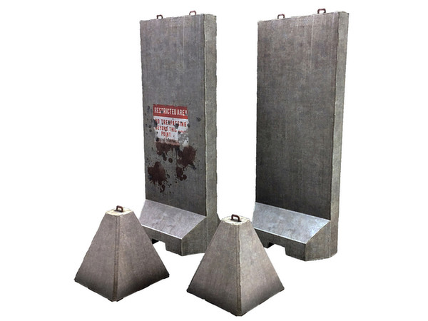 Pepatama Series Paper Diorama M-004 Barricade Set A Concrete (Large)