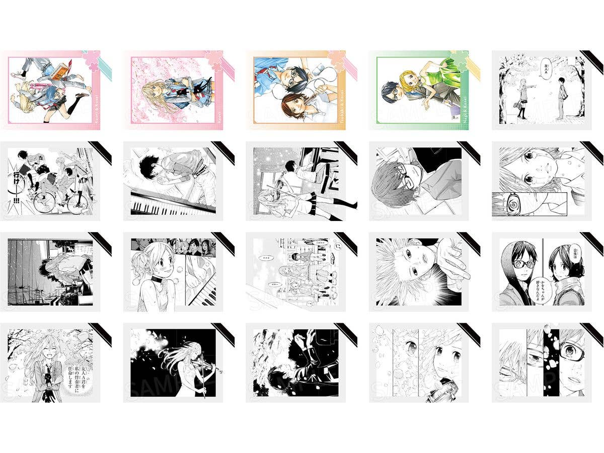 AFORCE x DRAGON HORSE Your Lie In April Original Work Trading Instant Camera Style Bromide 1Box 10pcs