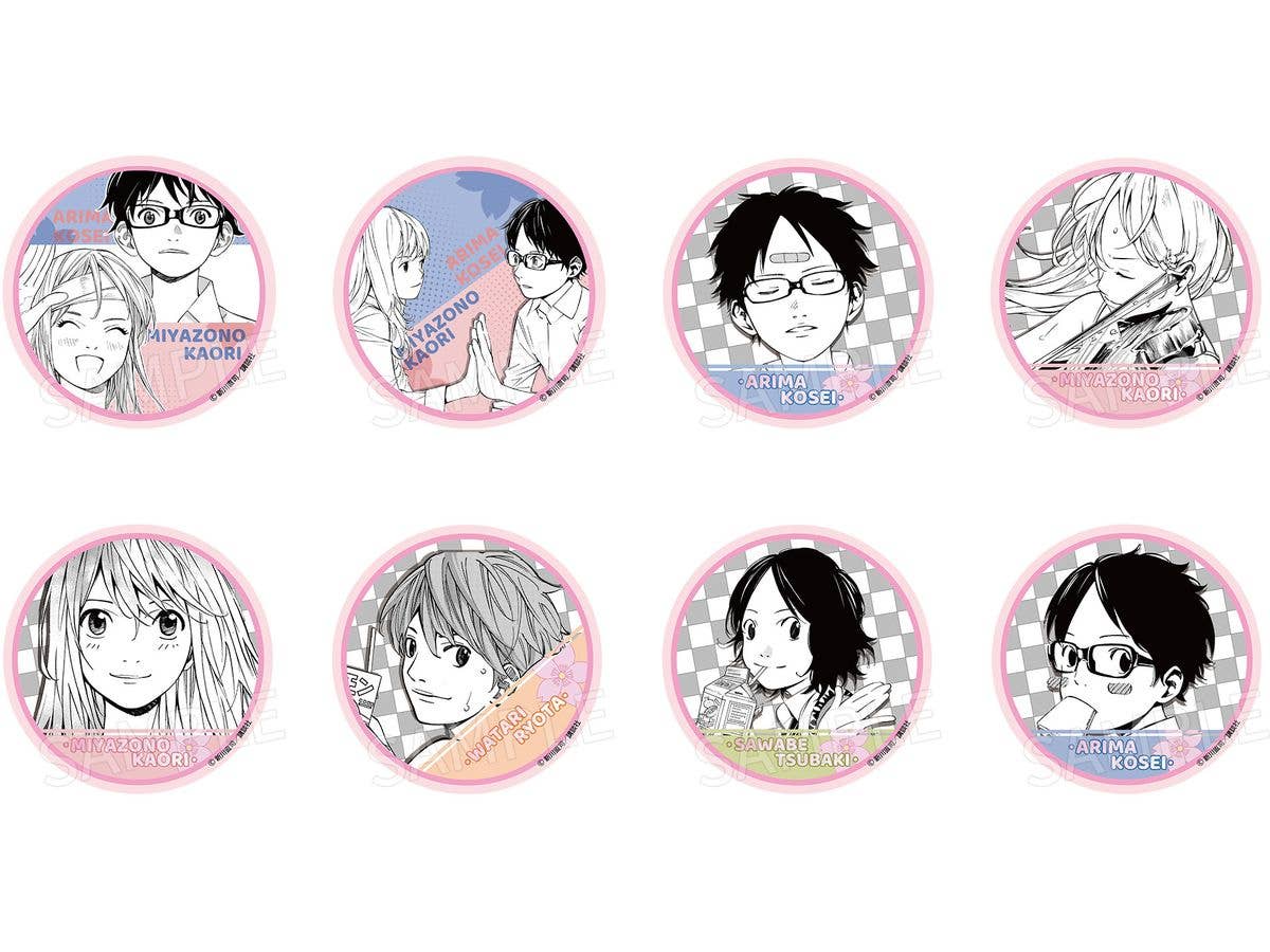 AFORCE x DRAGON HORSE Your Lie in April Original Work Trading Acrylic Coaster 1Box 8pcs