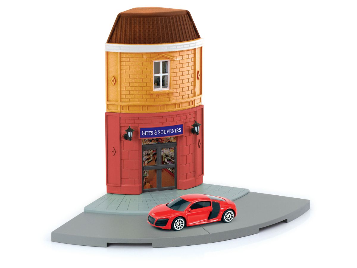 Souvenir Shop (Street Corner) & Audi R8 V10 Red