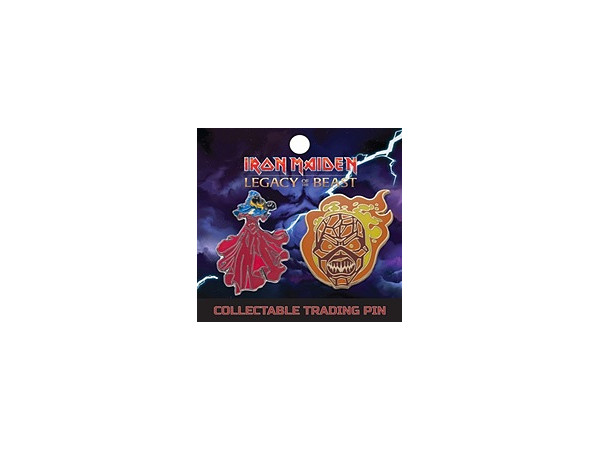 Iron Maiden: Legacy of the Beast Lapel Pin Set 3 Clairvoyant and Wicker Man 2-Pack