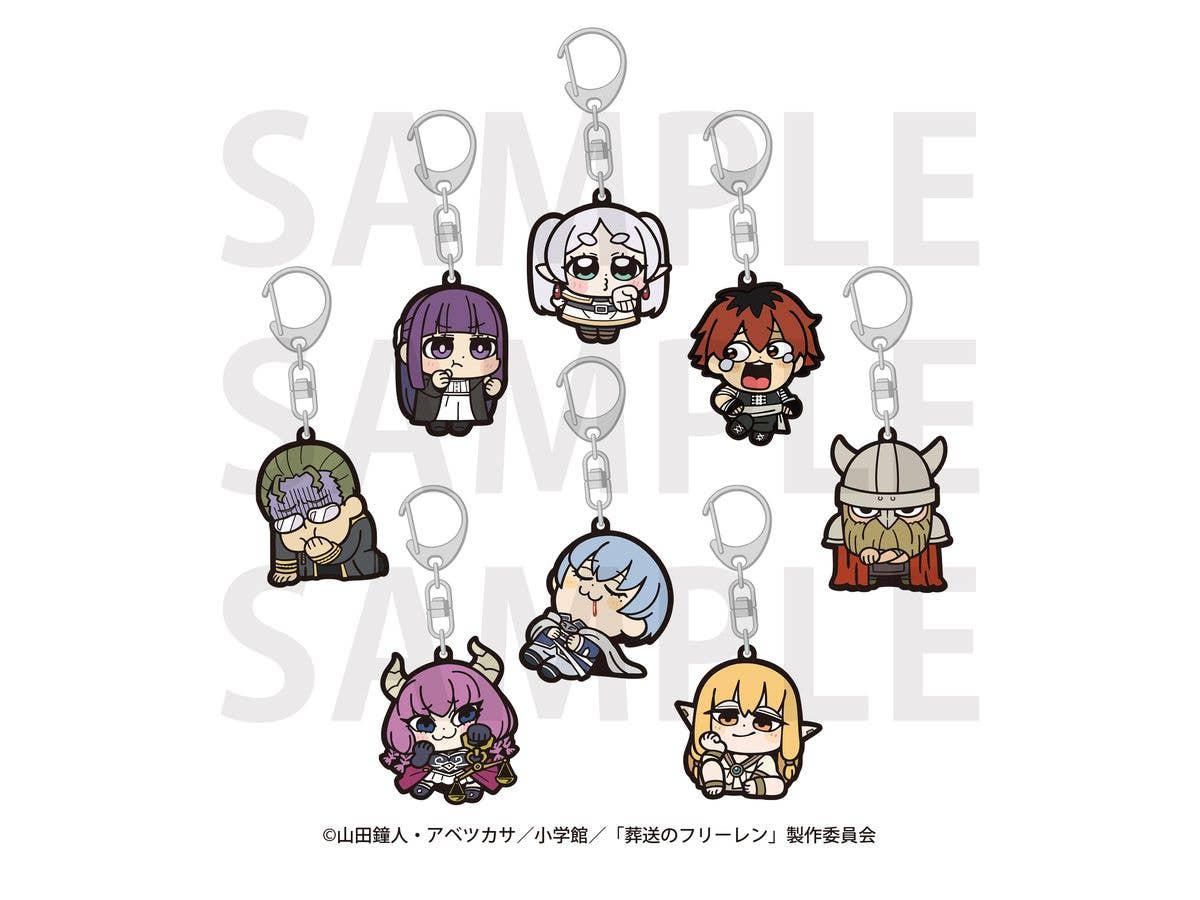 Anime Frieren: Beyond Journey's End x Okawa Bukubu Trading Rubber Keychains 1 Box 8 Pieces