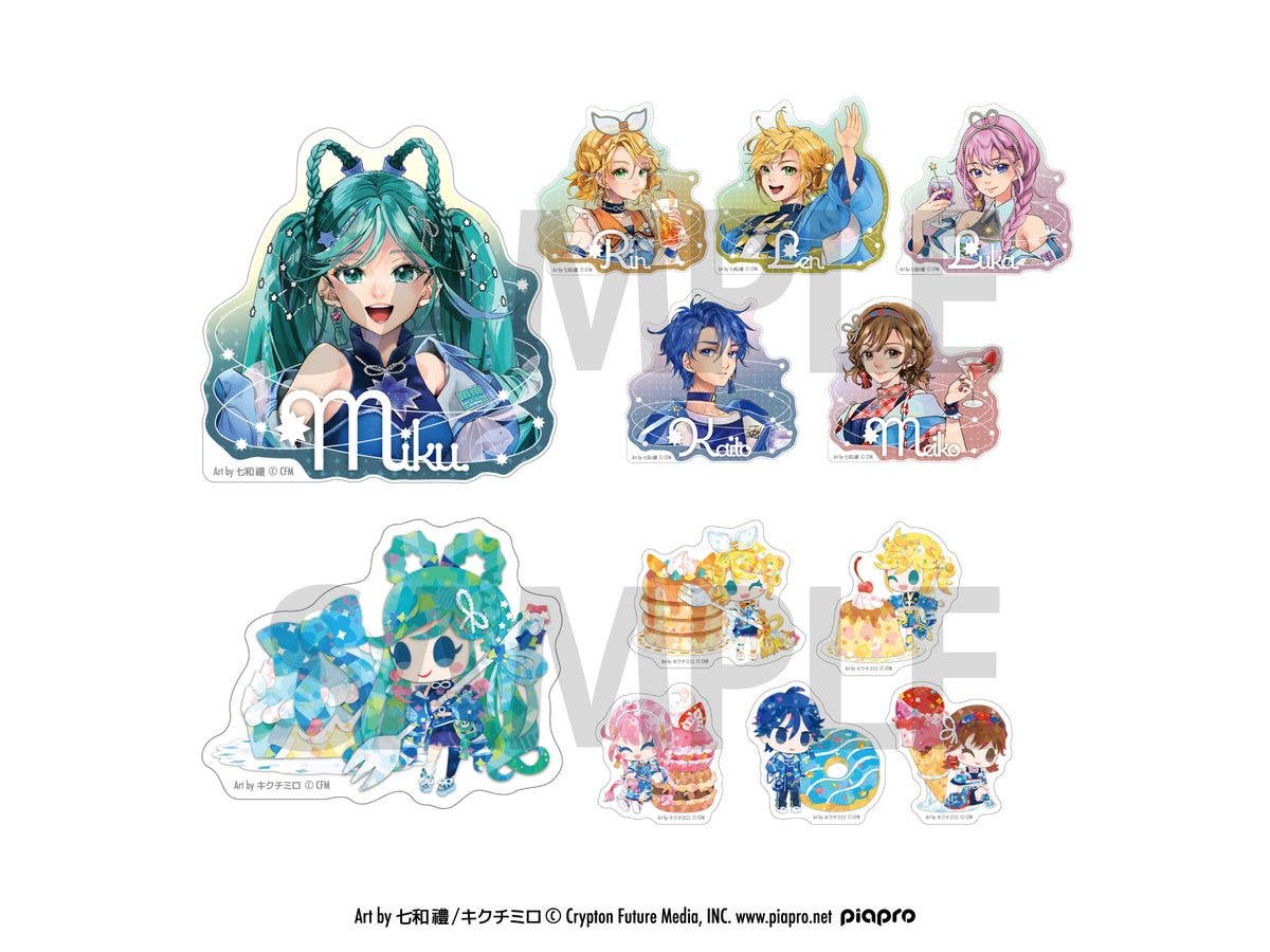 Hatsune Miku: Magical Mirai 2025 Collaboration Cafe In E-Diner Trading Acrylic Stickers 1Box 12pcs