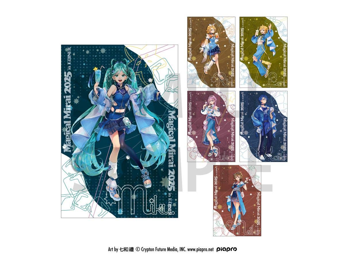 Hatsune Miku: Magical Mirai 2025 Collaboration Cafe In E-Diner Trading Illustration Cards (1Box Of 6)