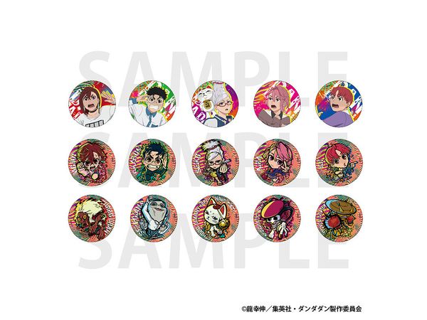 Tv Anime Dandadan: Trading Metallic Can Badges, Original Life-Size & Deformed, Etoon, 1 Box, 15Pcs