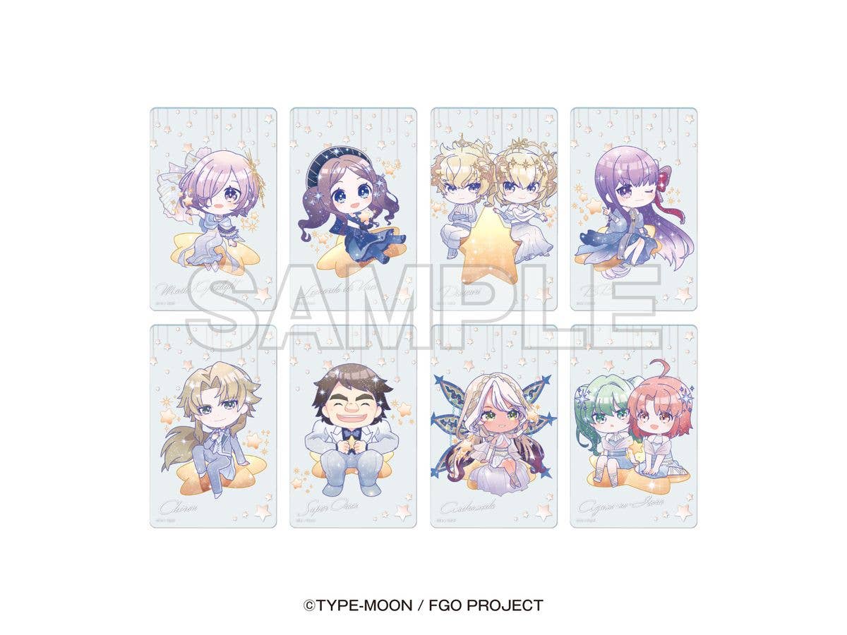 Fate/Grand Order x Konica Minolta Planetarium [A Tale Of Heroic Spirits (Servants) And The Stars]: Trading Mini Character Clear Cards (8 Types) 1 Box Of 8