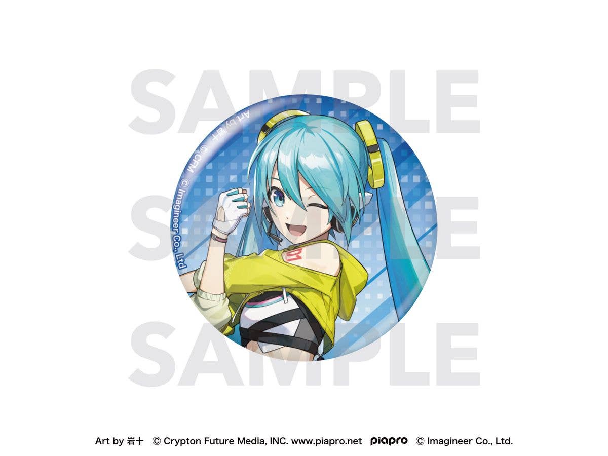 Piapro Characters: Fit Boxing feat. Hatsune Miku Art by Iwato Glitter Can Badge Hatsune Miku