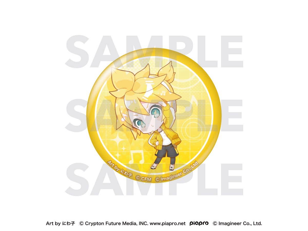 Piapro Characters: Fit Boxing feat. Hatsune Miku Art by Niwako Glitter Can Badge Kagamine Len