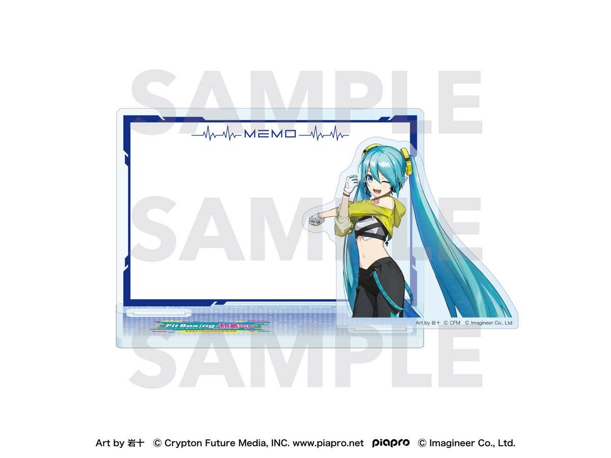 Piapro Characters: Fit Boxing feat. Hatsune Miku Art by Iwato Acrylic Memo Stand Hatsune Miku
