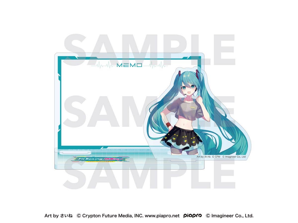 Piapro Characters: Fit Boxing feat. Hatsune Miku Art by Saine Acrylic Memo Stand Hatsune Miku